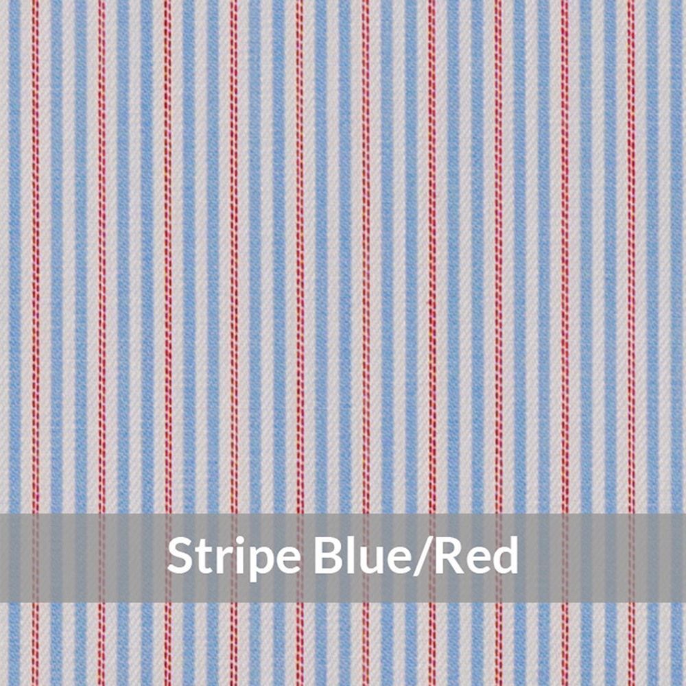 STE6075 – Light Weight, Blue/Red/white Easy Care Small Stripe, Soft Touch