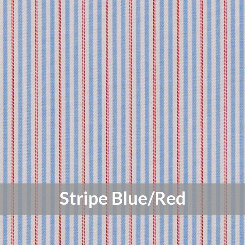 STE6075 – Light Weight, Blue/Red/white Easy Care Small Stripe, Soft Touch