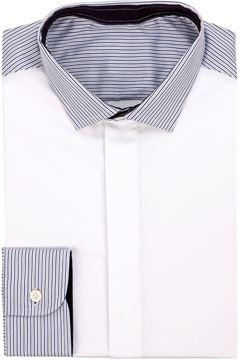 Picture of Striped collar & sleeves shirt