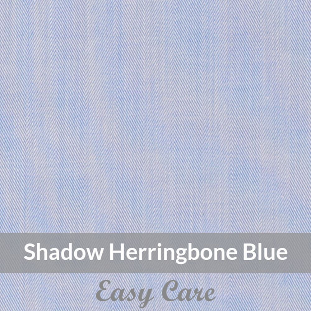 SFE3075 – Light Weight, Blue/White, Fine Shadow Herringbone , Soft Touch