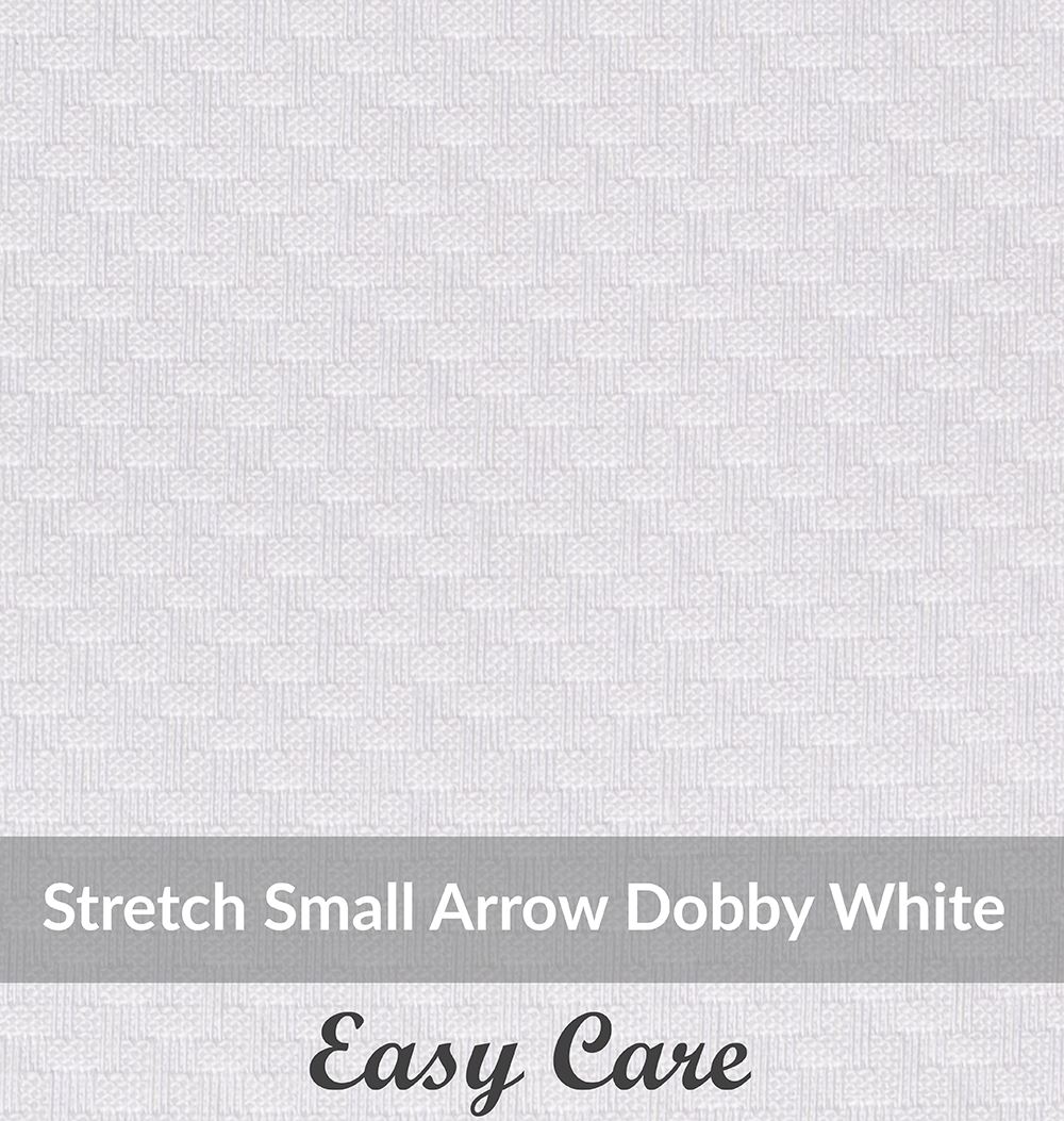 SFEH-3100, Light Weight, White,Easy Care Stretch Small Arrow Dobby