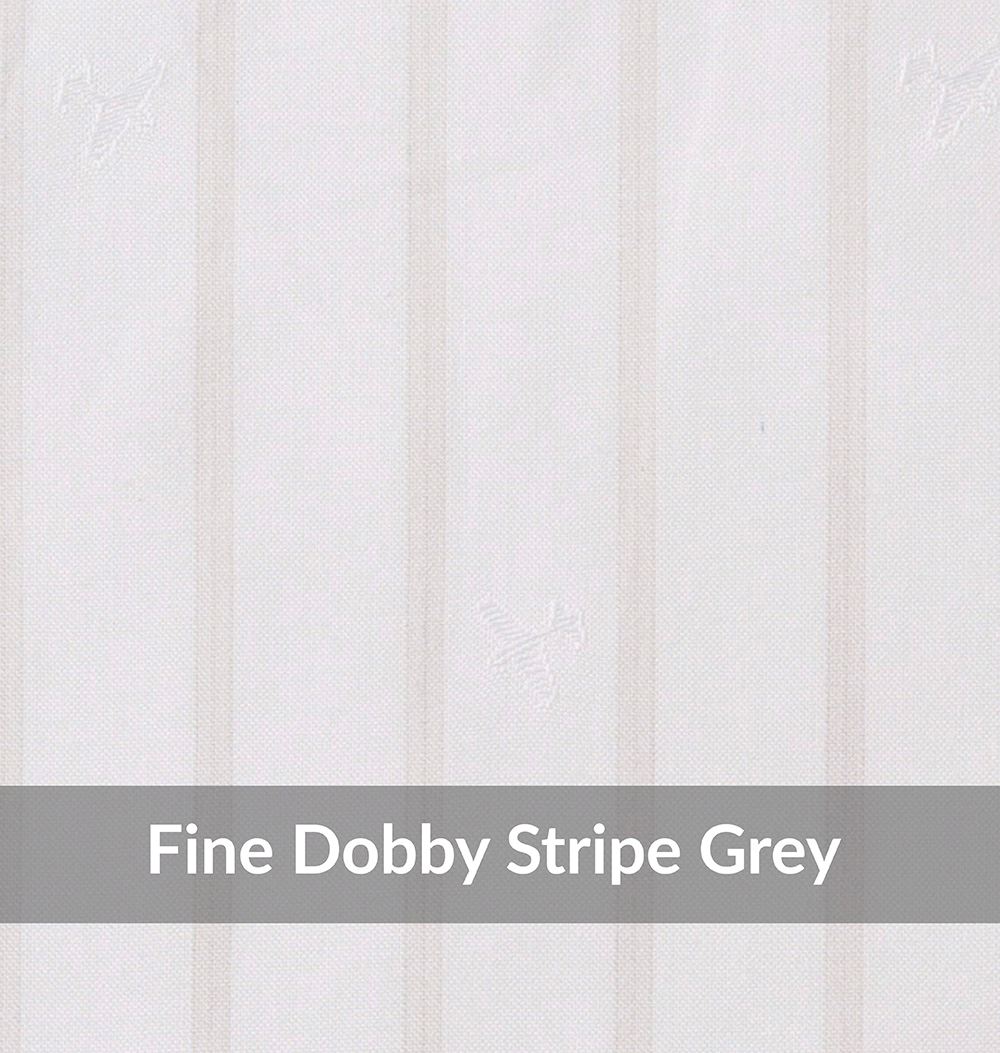 STI6092 – Light Weight, Grey Beige/White,Fine Dobby Motif Pencil Stripe, Lustre Hand Feel