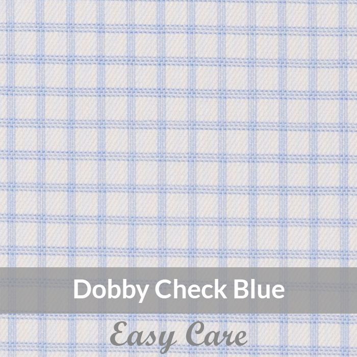 SCE7035 – Light Weight, Blue/White Easy Care Dobby Check, Soft Touch