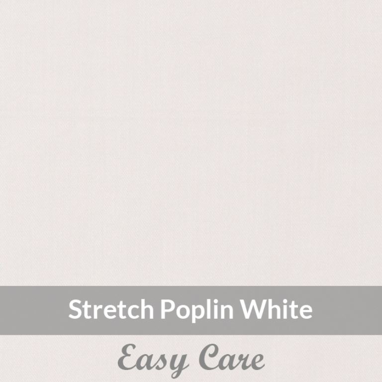 SPEH2017 – Light Weight , White Easy Care Stretch Poplin, Soft Touch