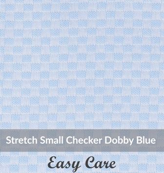SFEH3098 ,Light Weight, Sky Blue,Easy Care Stretch Checker Dobby