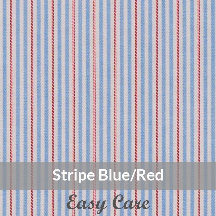 STE6075 – Light Weight, Blue/Red/white Easy Care Small Stripe, Soft Touch